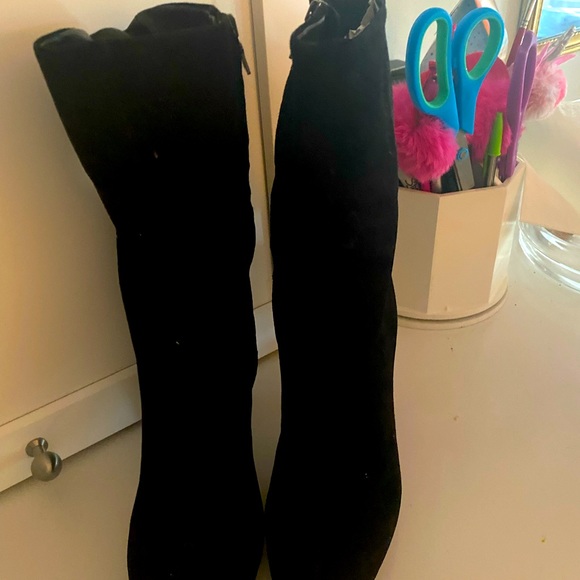 PRADA BLACK SUEDE BOOTS - Picture 1 of 4